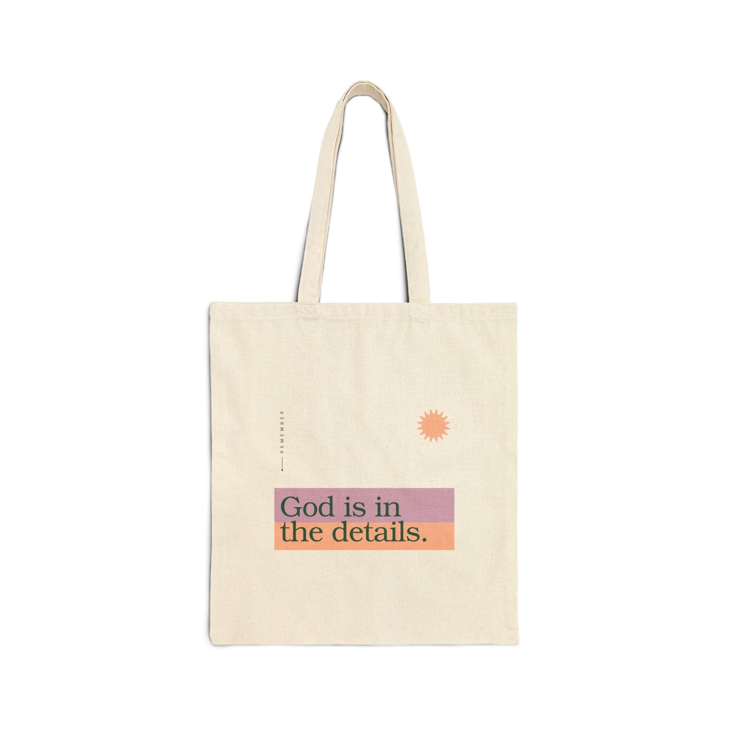 God is in the Details Tote Bag