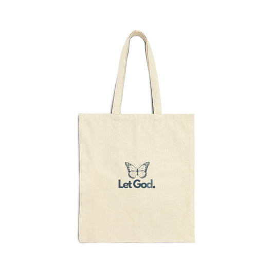 Let go, let God Butterfly Tote